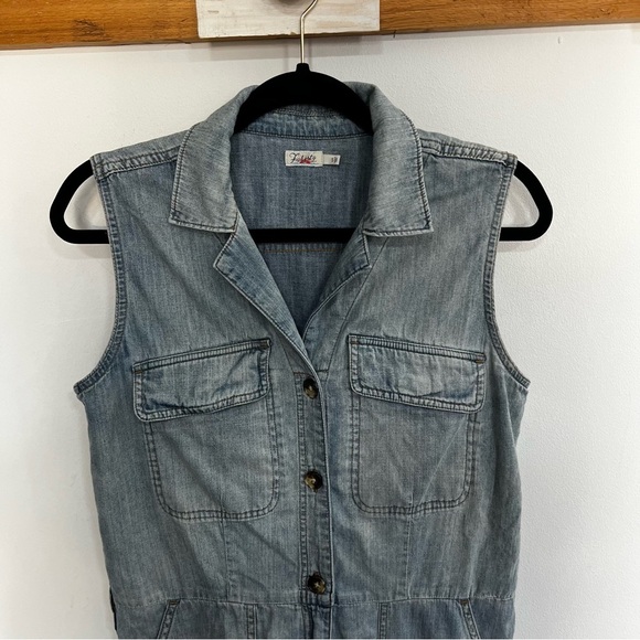 Faherty Utility Denim Romper - Picture 4 of 14